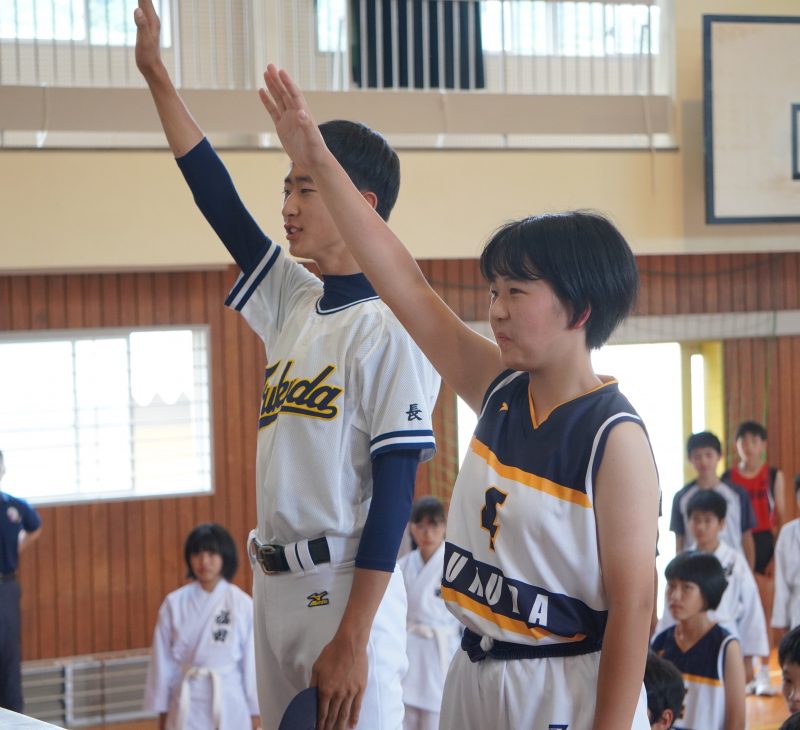 長崎市中学校総合体育大会 福田中学校選手激励会の画像