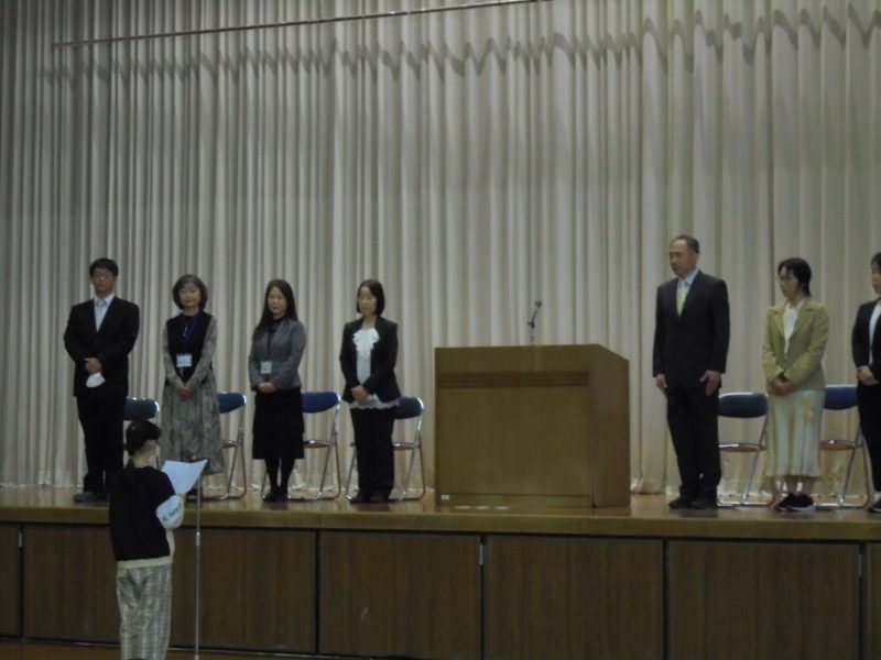 １．着任式の画像