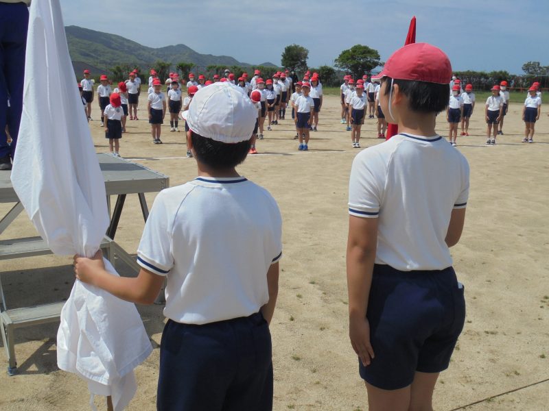 運動会の全体練習です。の画像
