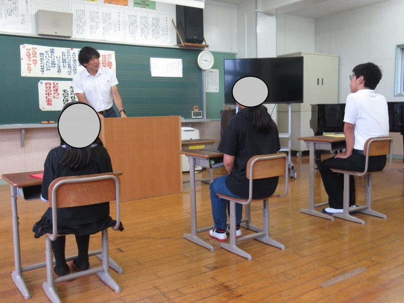 池島小中学校　２学期始業式（９月１日）の画像