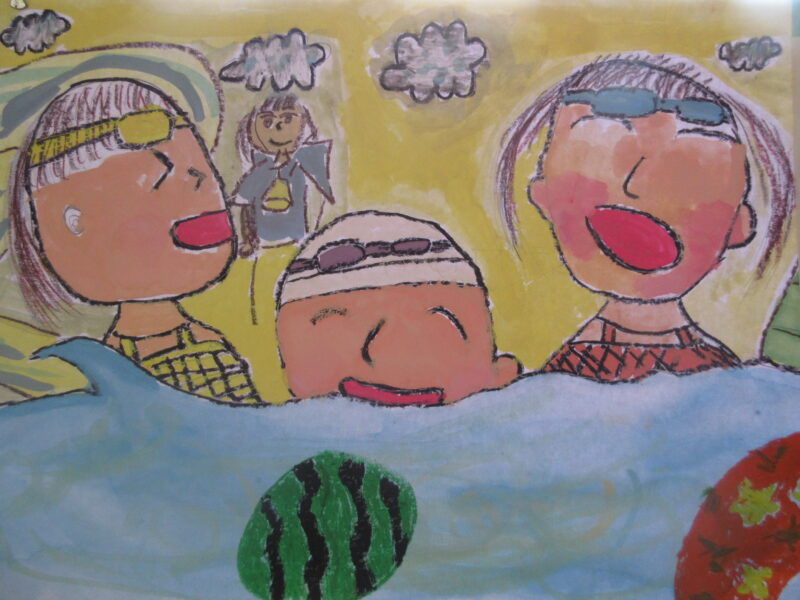 （２年生）夏休みの思い出を描きました(^^♪の画像