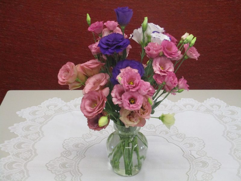 地域の方からお花をいただきました。の画像