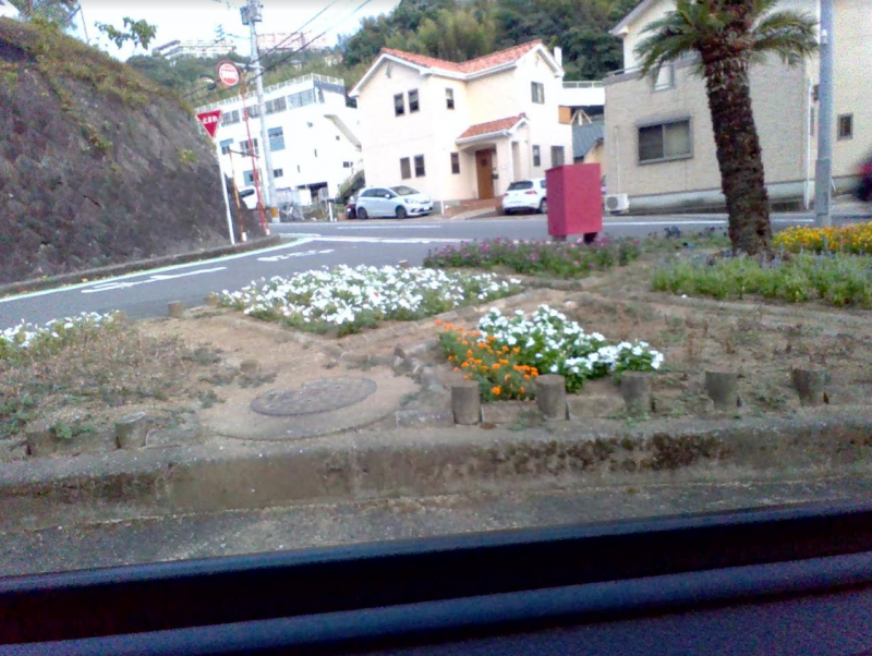 倉中生が見つけた夏休みの風景１０「ロータリーの花」の画像