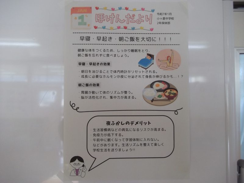 アンケートをもとに「ほけんだより」にまとめましたの画像