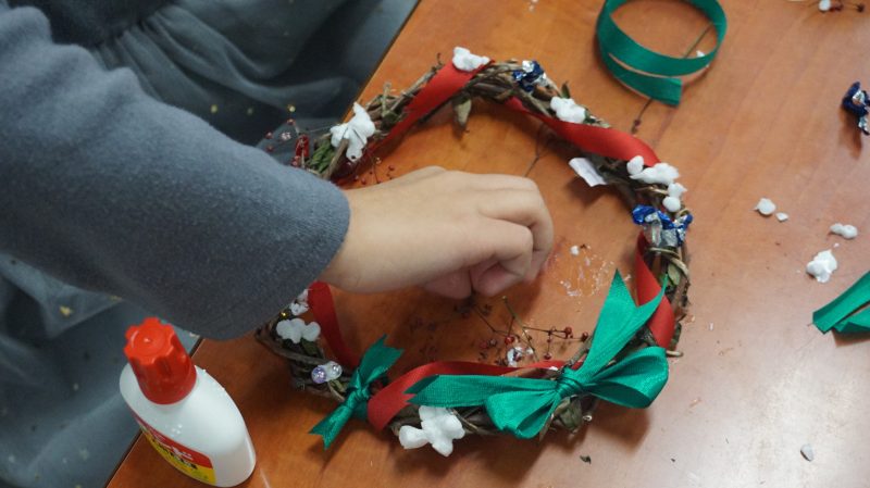 （校長日記）親子でXmasリースづくり🎅の画像