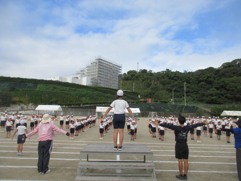 運動会予行練習の画像