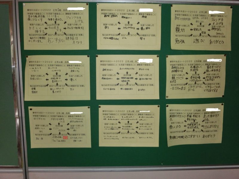 夢をかなえるシート・学年末テスト直前の画像