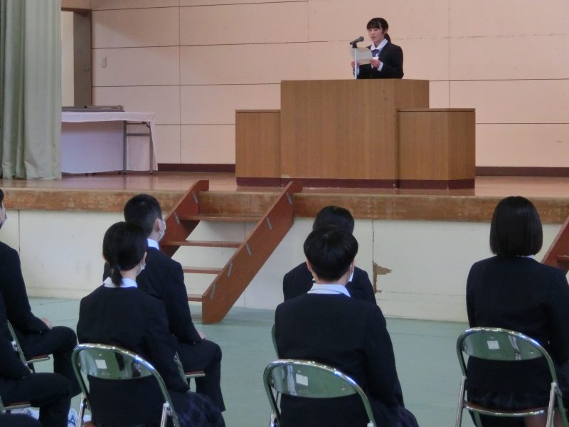 卒業式練習・同窓会入会式の画像