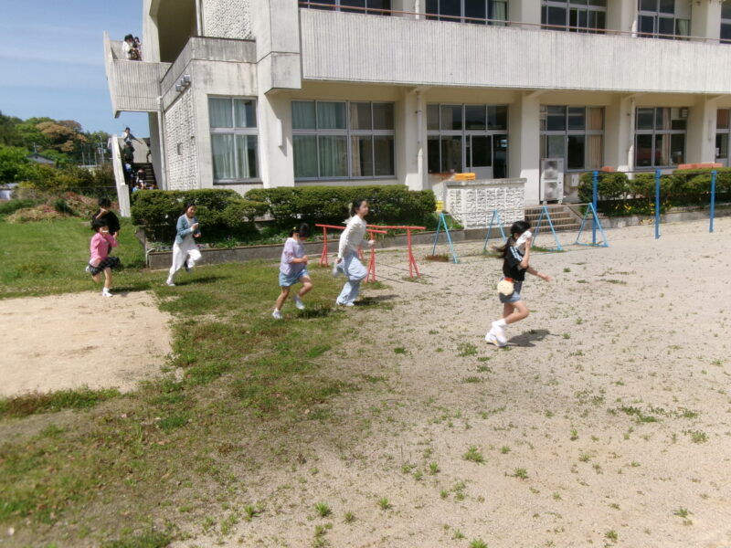 避難訓練の様子の画像