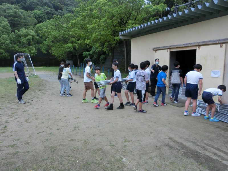 運動会の準備の画像