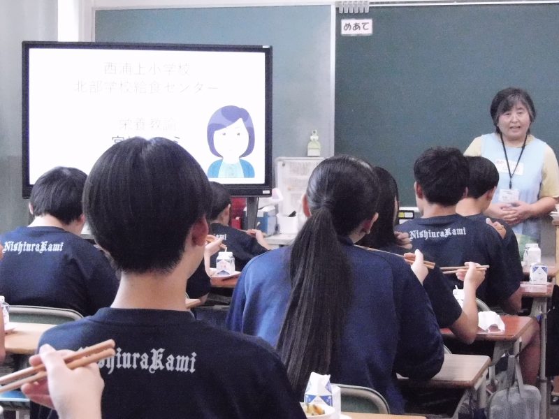 栄養教諭訪問指導です。の画像