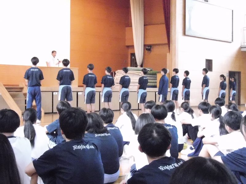 駅伝競走 選手激励式を行いました。の画像