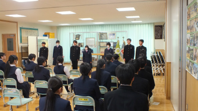 生徒会　引継ぎ式の画像
